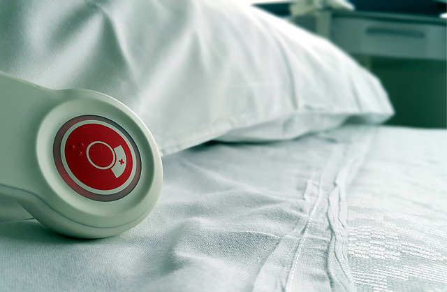 Medical item on white sheets.
